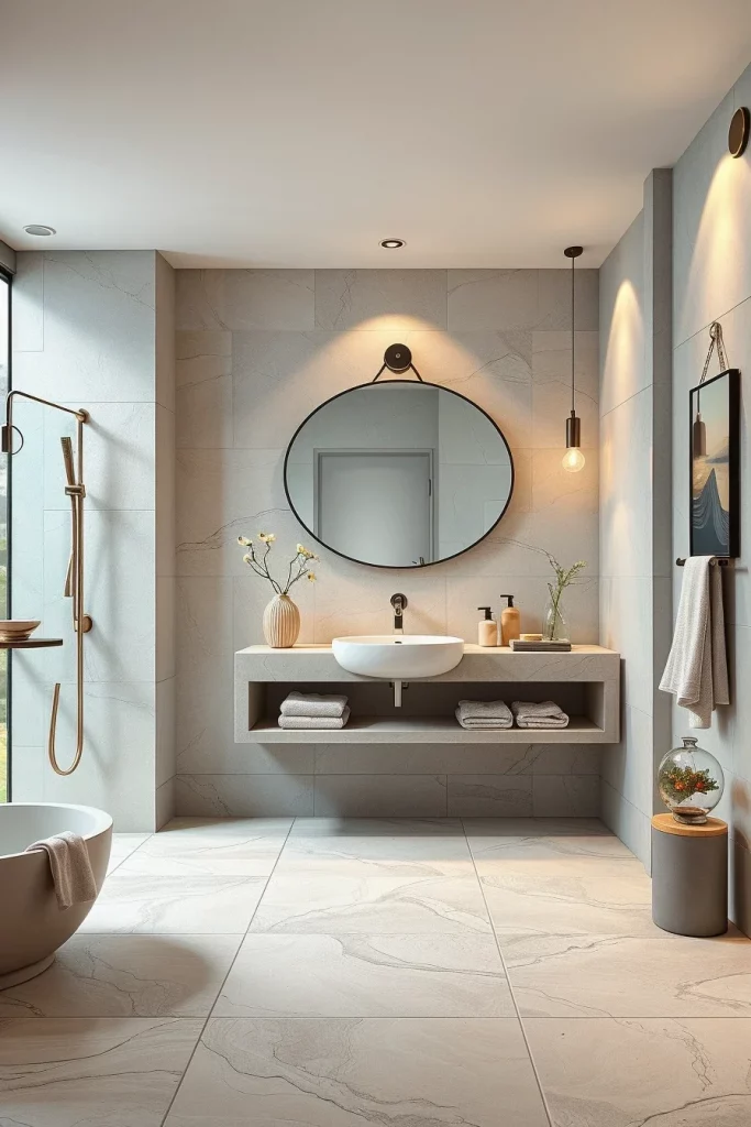49 Minimalist Bathroom Decor With Texture Ideas For A Stylish Modern Space