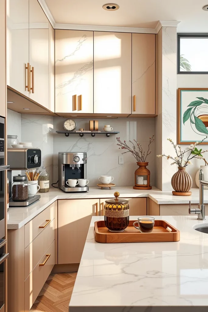 45 Kitchen Coffee Bar Styling Ideas To Create A Beautiful And Functional Coffee Station