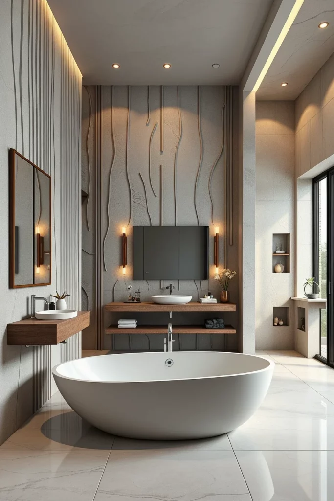 49 Minimalist Bathroom Decor With Texture Ideas For A Stylish Modern Space