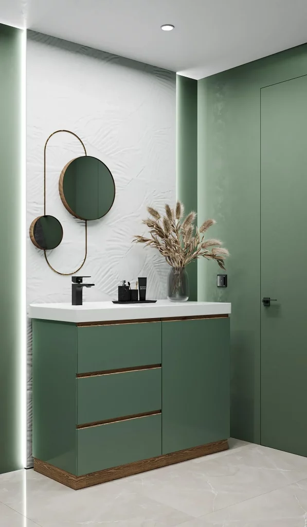 43 Olive Green Bathroom Ideas to Fall 2026 Season