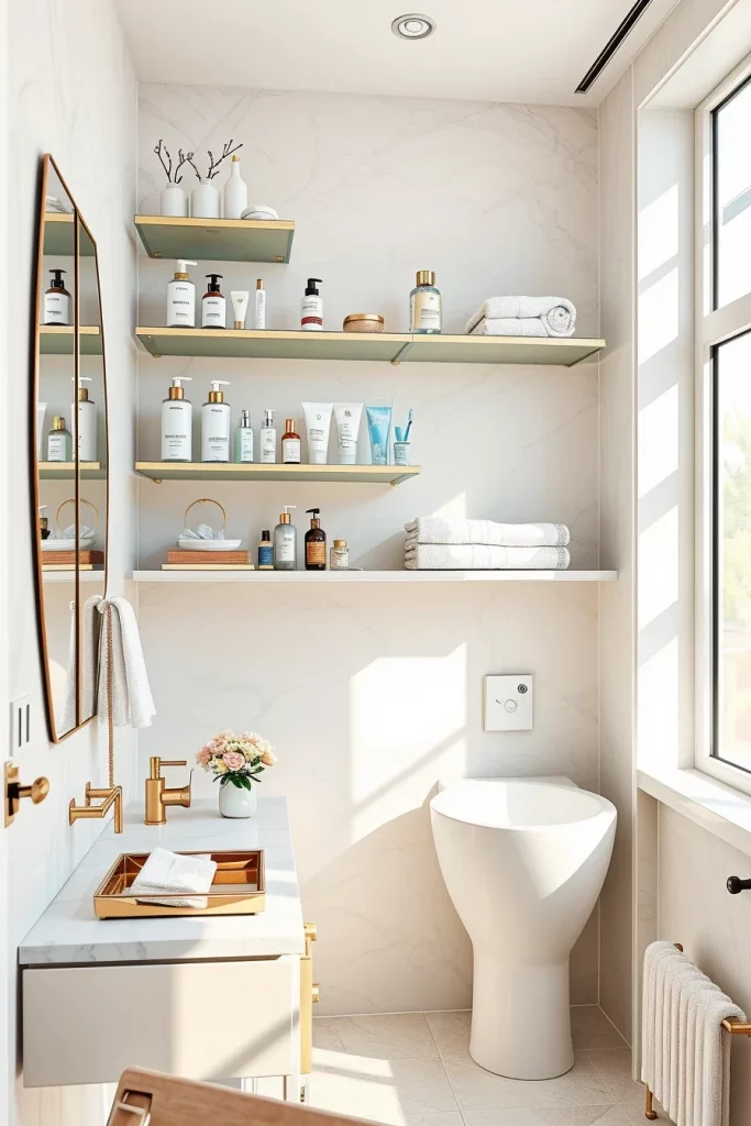 56 Bathroom Shelf Organization And Styling Ideas For A Beautiful And Organized Space