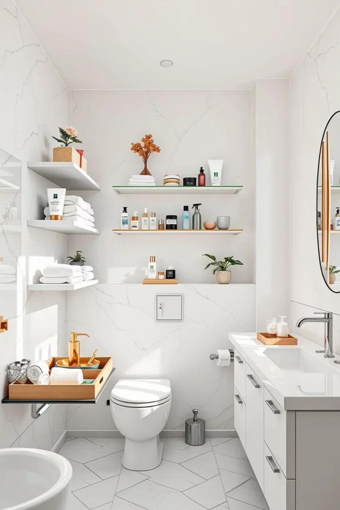 56 Bathroom Shelf Organization And Styling Ideas For A Beautiful And Organized Space
