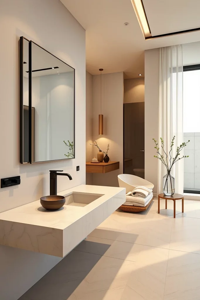 40 Modern Bathroom Countertop Styling Ideas