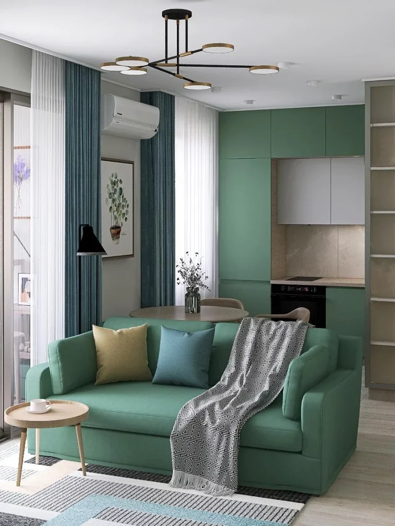48 Jade Green Living Room for a Cozy Fall Interior