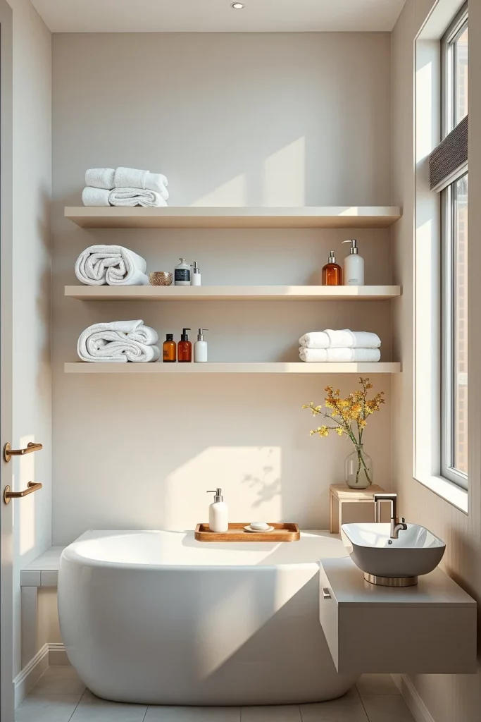 56 Bathroom Shelf Organization And Styling Ideas For A Beautiful And Organized Space