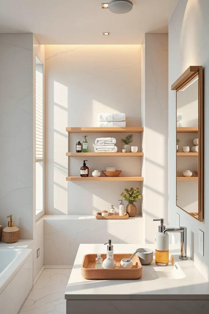 56 Bathroom Shelf Organization And Styling Ideas For A Beautiful And Organized Space