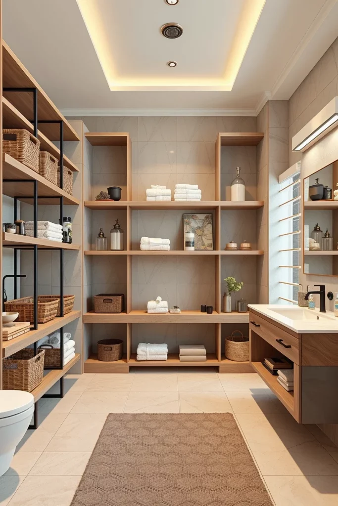 56 Bathroom Shelf Organization And Styling Ideas For A Beautiful And Organized Space