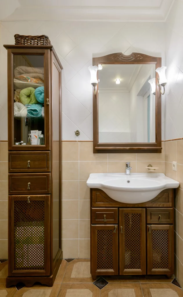 46 Small Bathroom Organization and Storage Solutions for Fall
