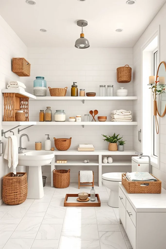 56 Bathroom Shelf Organization And Styling Ideas For A Beautiful And Organized Space