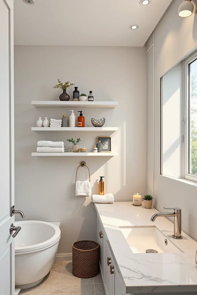 56 Bathroom Shelf Organization And Styling Ideas For A Beautiful And Organized Space