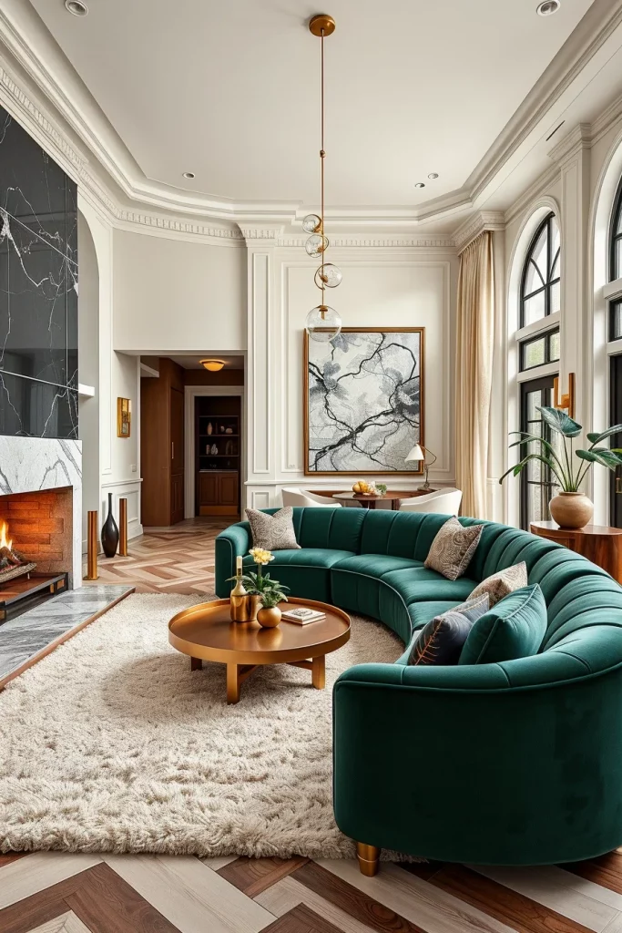 48 Jade Green Living Room for a Cozy Fall Interior