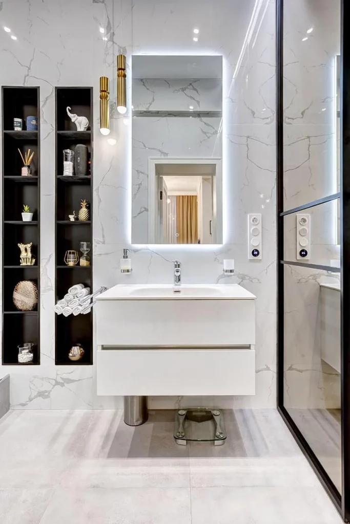 46 Small Bathroom Organization and Storage Solutions for Fall