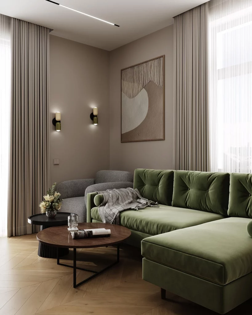 48 Jade Green Living Room for a Cozy Fall Interior