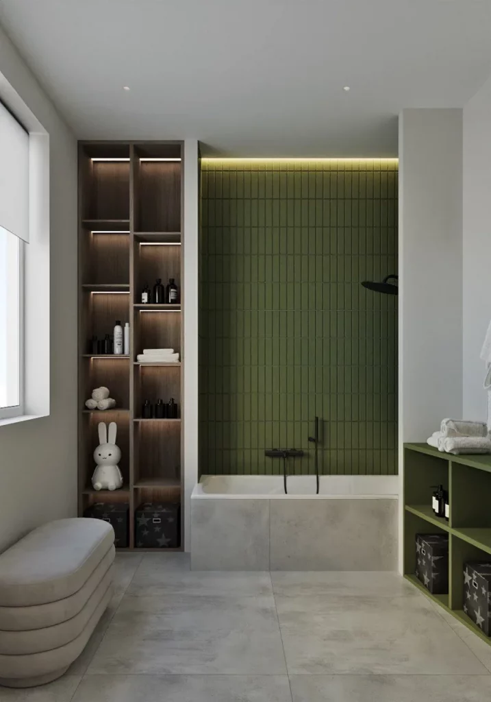 43 Olive Green Bathroom Ideas to Fall 2026 Season