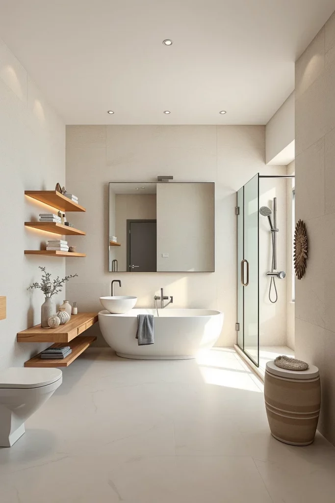 49 Minimalist Bathroom Decor With Texture Ideas For A Stylish Modern Space