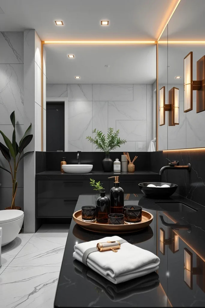 40 Modern Bathroom Countertop Styling Ideas