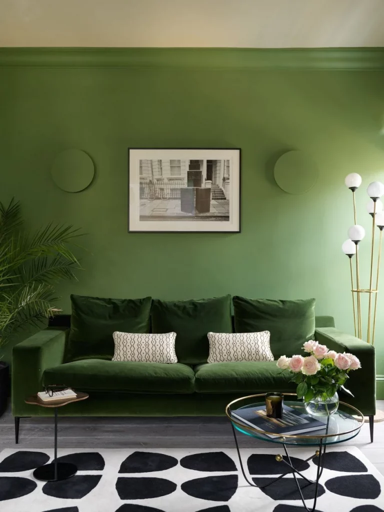 48 Jade Green Living Room for a Cozy Fall Interior