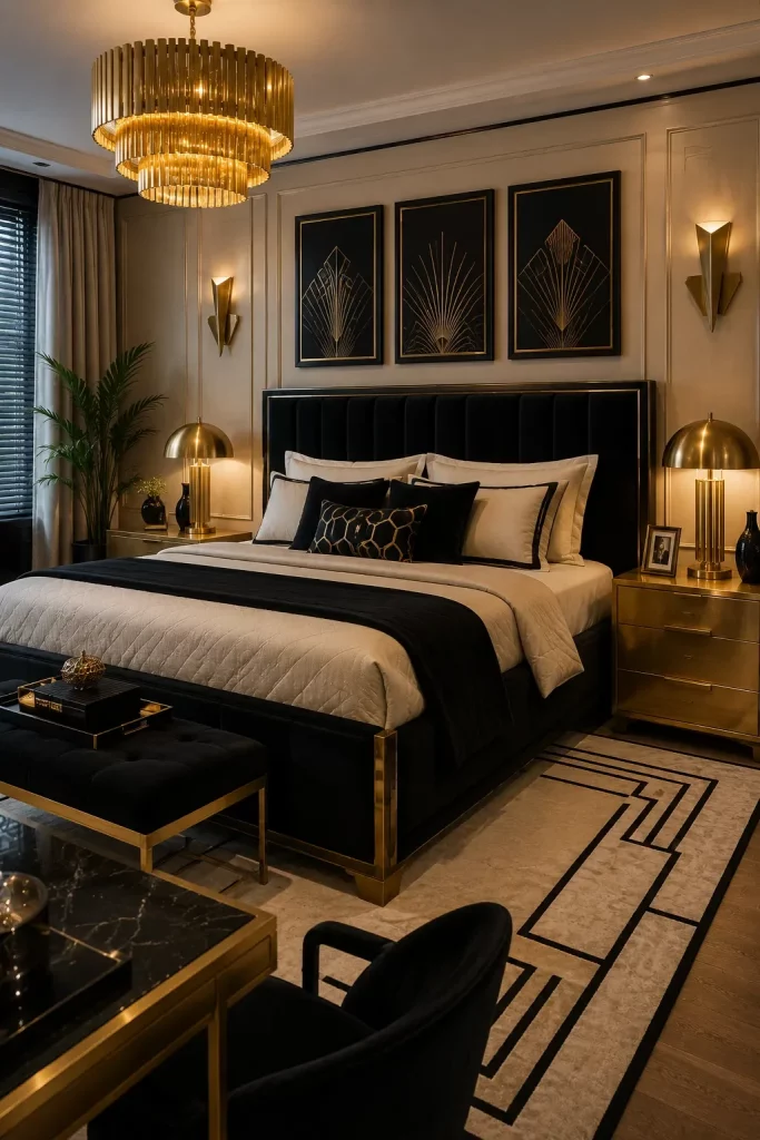 50 Modern Art Deco Bedroom Ideas For Fall