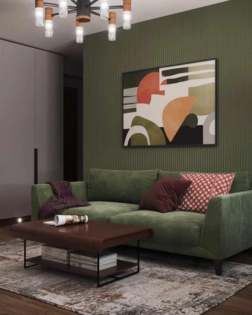 48 Jade Green Living Room for a Cozy Fall Interior