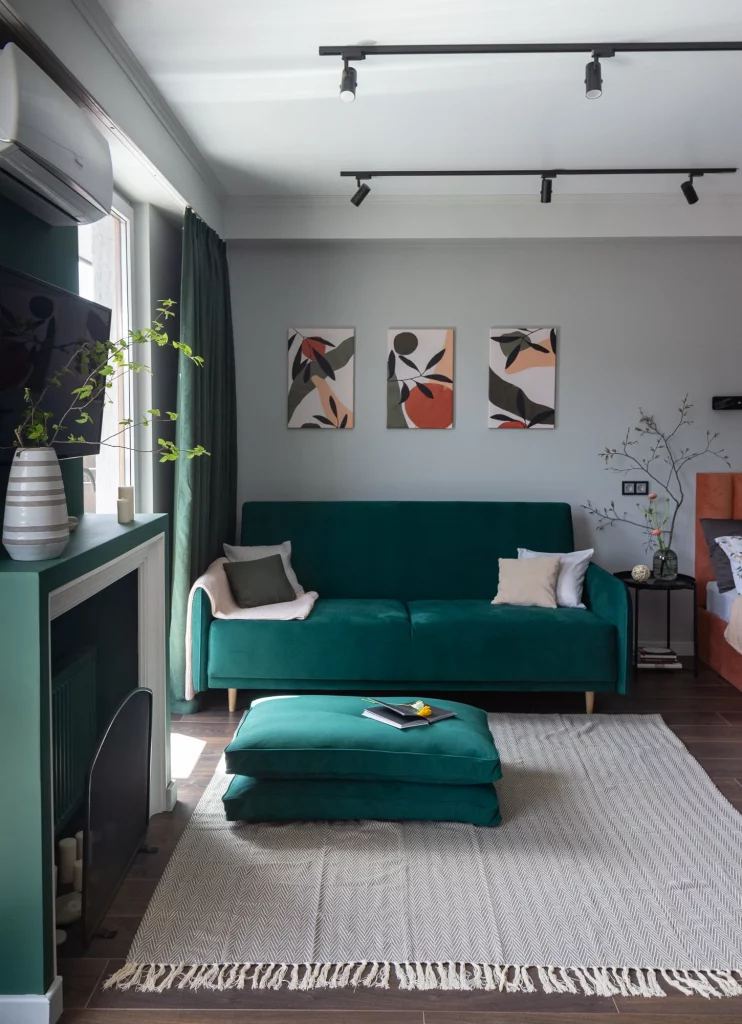 48 Jade Green Living Room for a Cozy Fall Interior