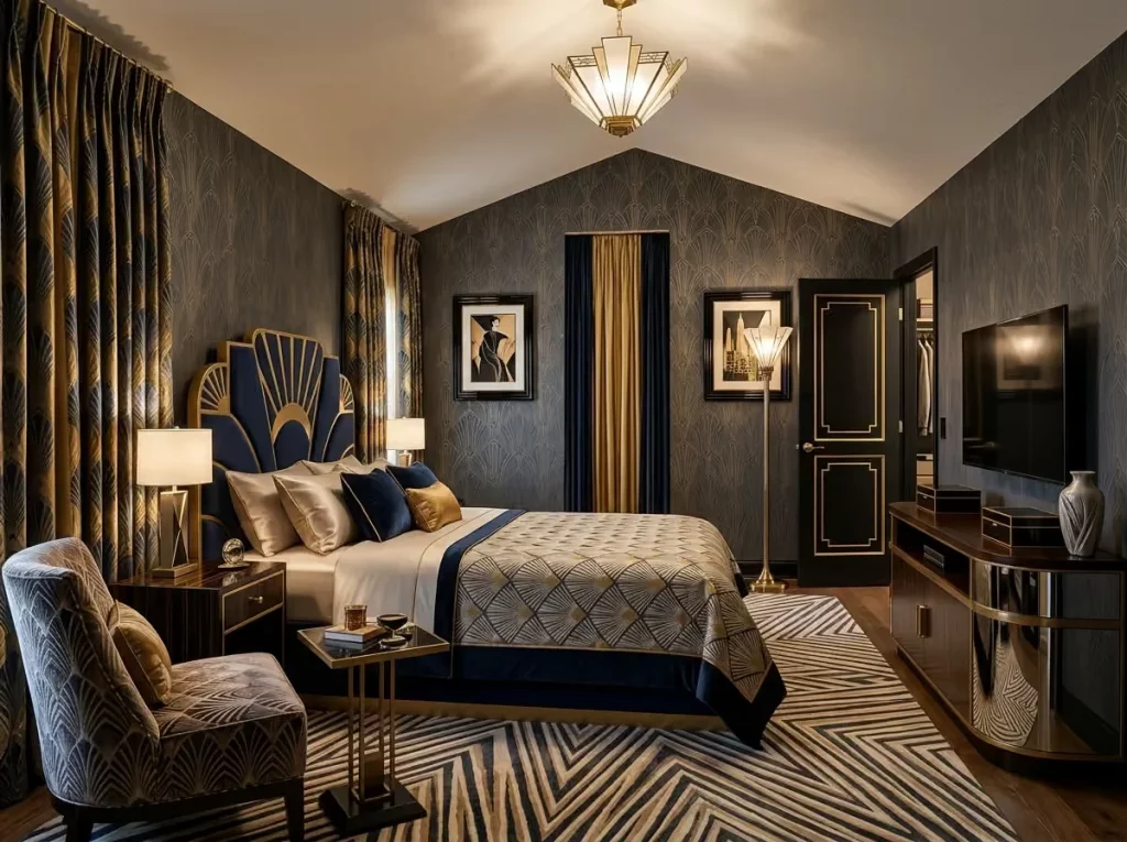 50 Modern Art Deco Bedroom Ideas For Fall