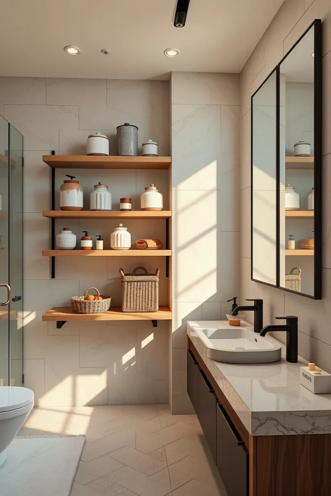 56 Bathroom Shelf Organization And Styling Ideas For A Beautiful And Organized Space