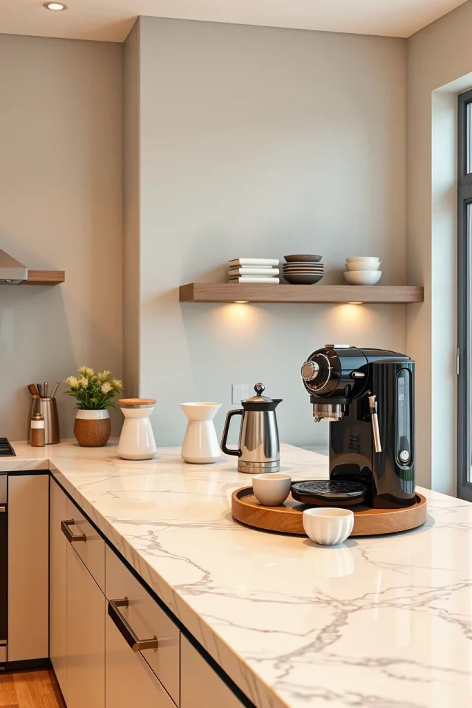 45 Kitchen Coffee Bar Styling Ideas To Create A Beautiful And Functional Coffee Station