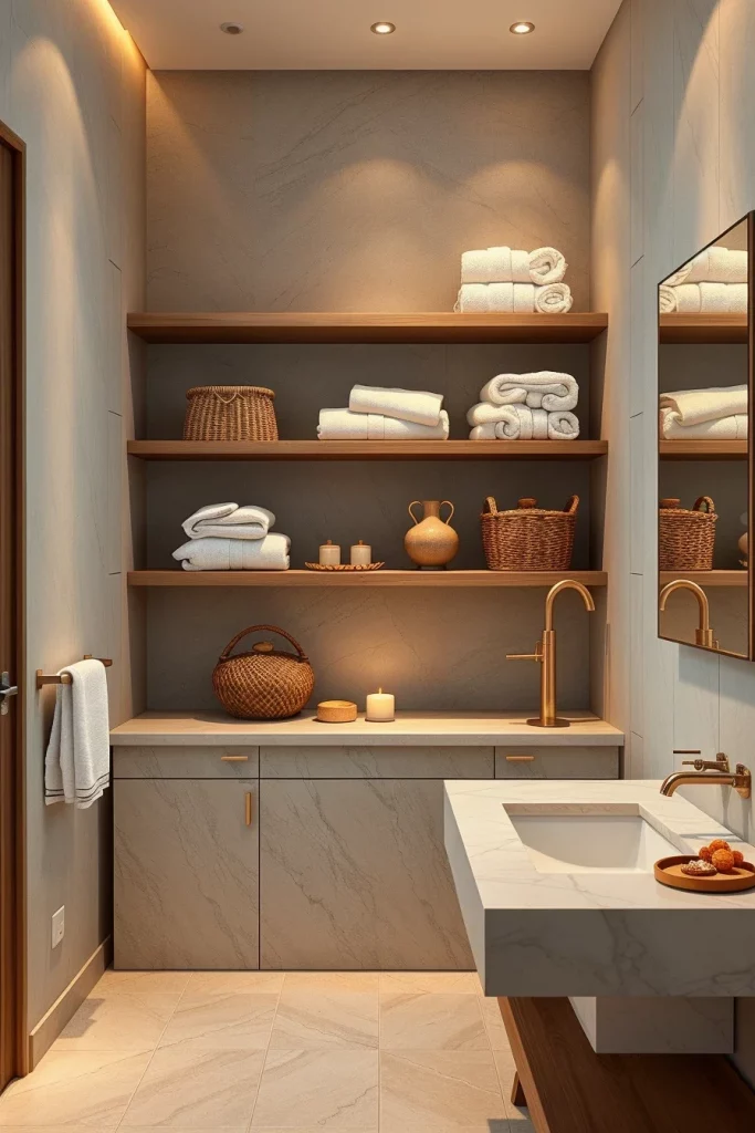 56 Bathroom Shelf Organization And Styling Ideas For A Beautiful And Organized Space