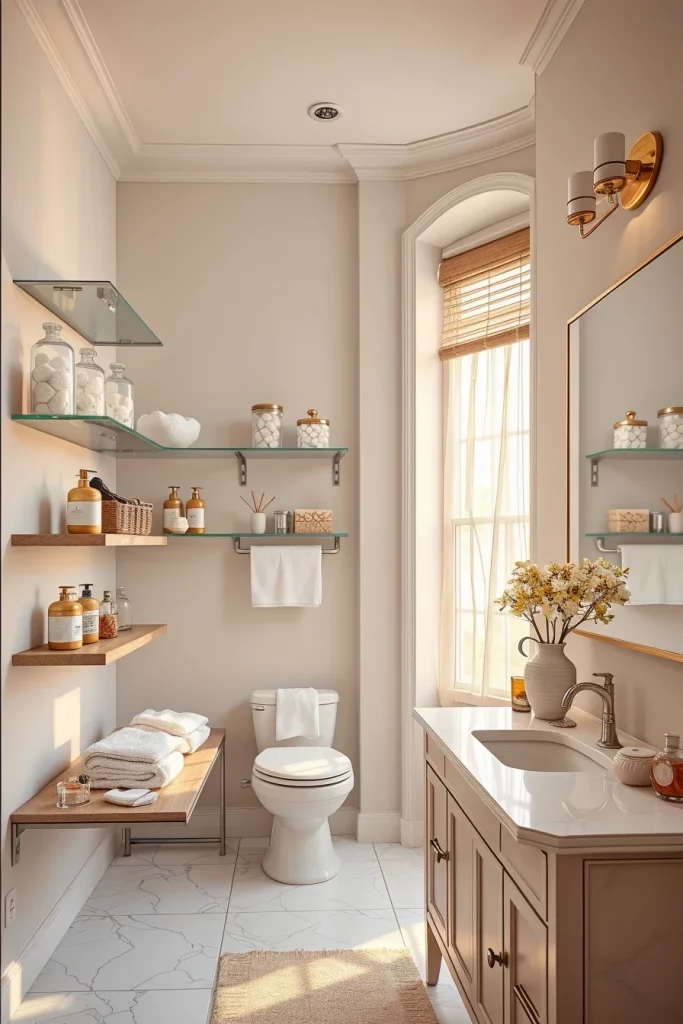 56 Bathroom Shelf Organization And Styling Ideas For A Beautiful And Organized Space