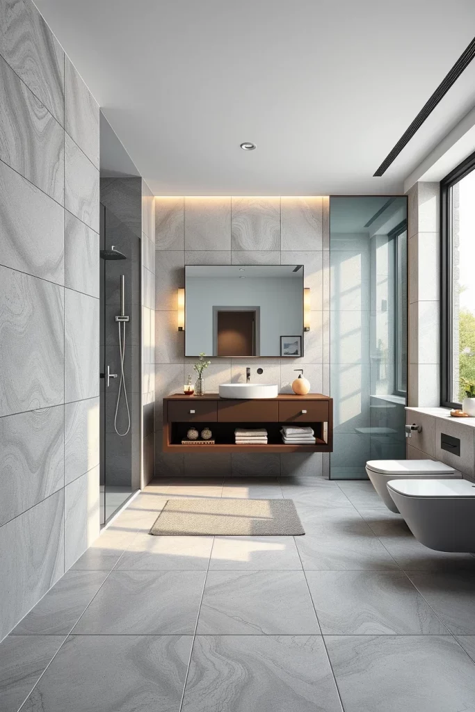 49 Minimalist Bathroom Decor With Texture Ideas For A Stylish Modern Space