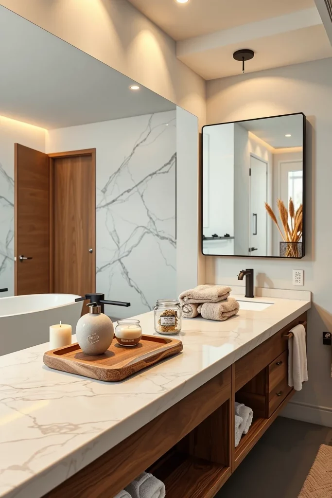 40 Modern Bathroom Countertop Styling Ideas