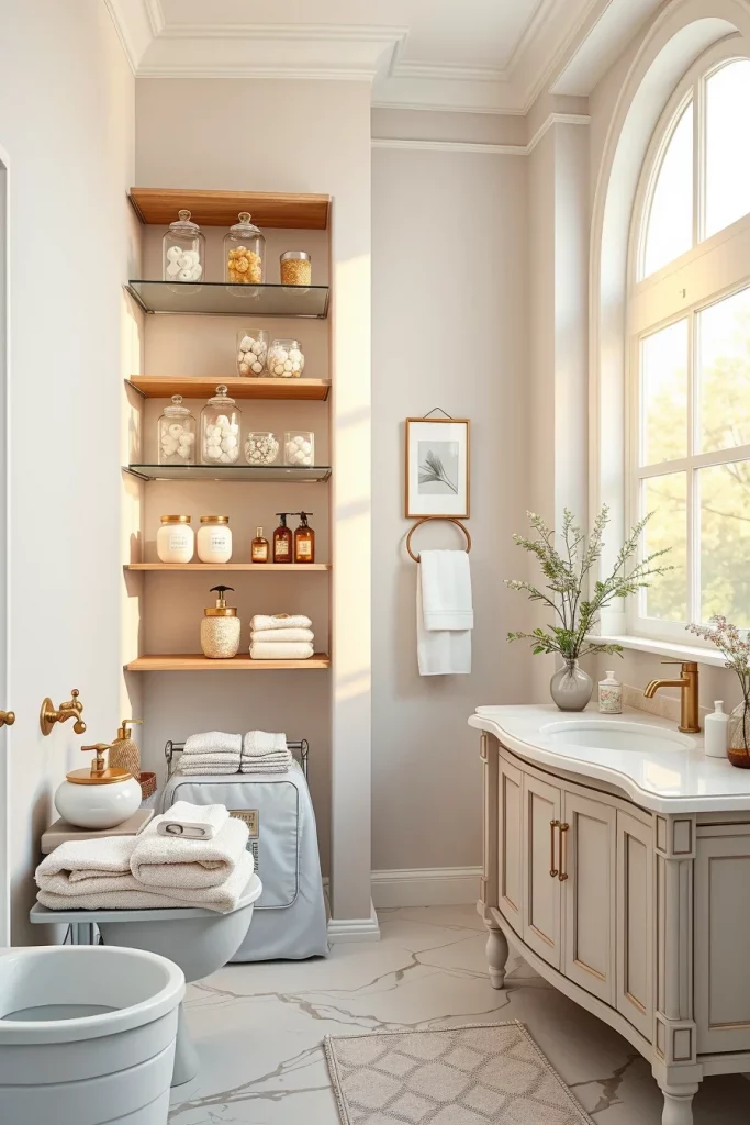 56 Bathroom Shelf Organization And Styling Ideas For A Beautiful And Organized Space