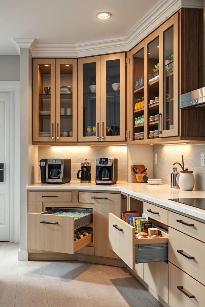 45 Kitchen Coffee Bar Styling Ideas To Create A Beautiful And Functional Coffee Station
