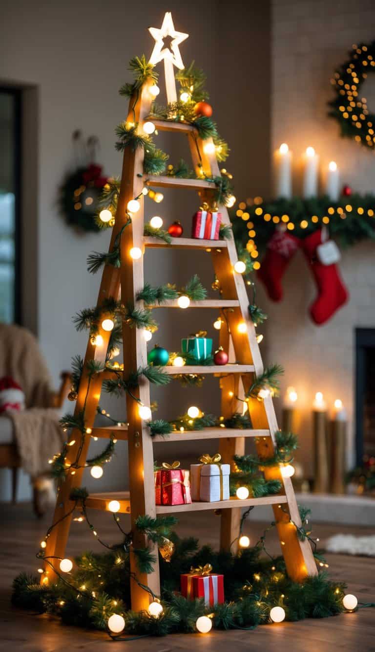 27 Ladder Christmas Tree Ideas: Unique Alternative DIY Trees