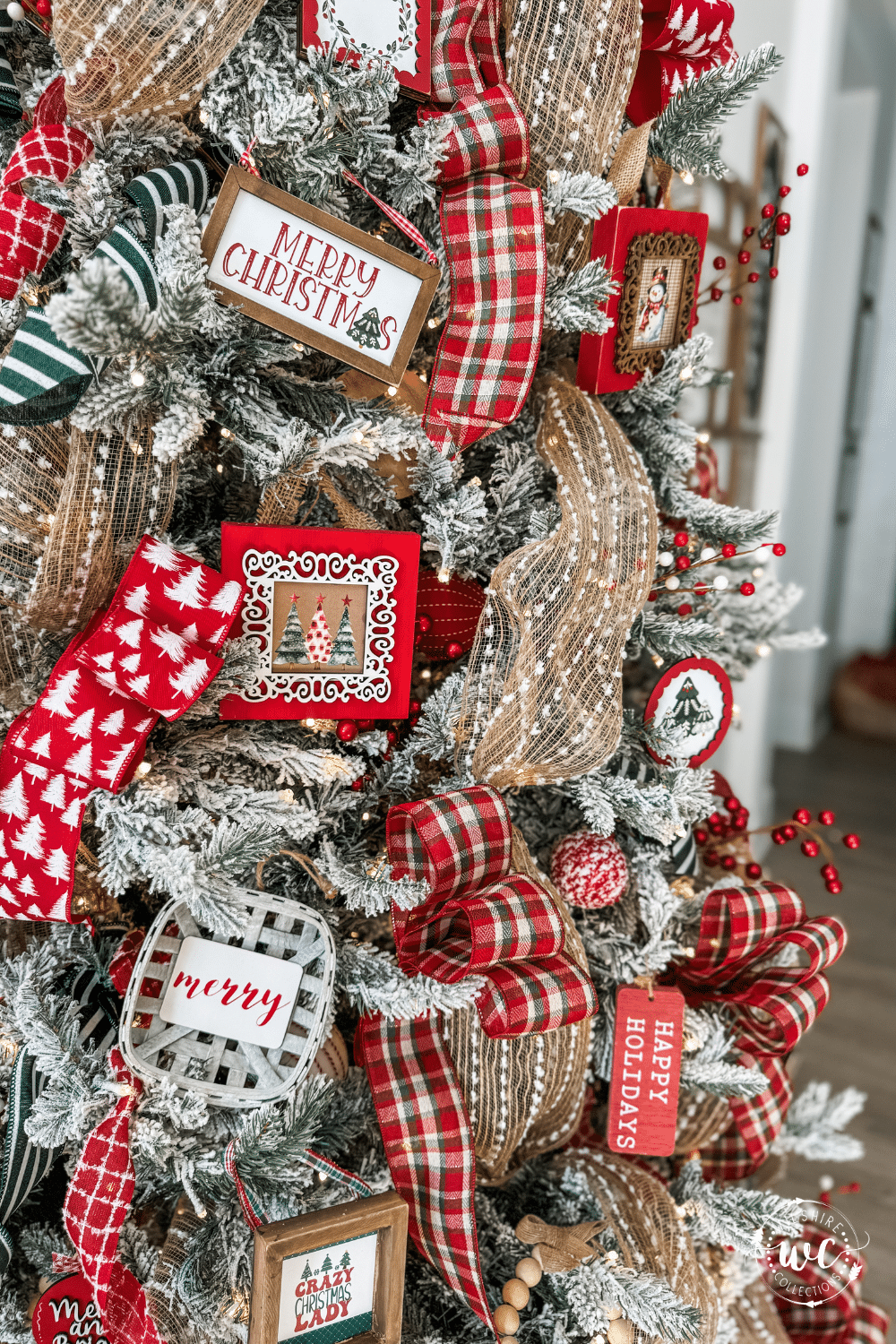 Traditional Layered Plaid and Burlap Ribbons Traditional Layered Plaid and Burlap Ribbons — Christmas Tree Ribbon