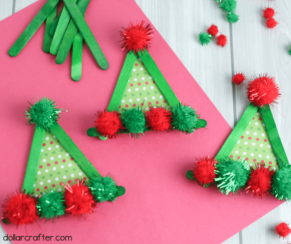 Festive Elf Hat Ornaments Festive Elf Hat Ornaments — Christmas Crafts for Kids