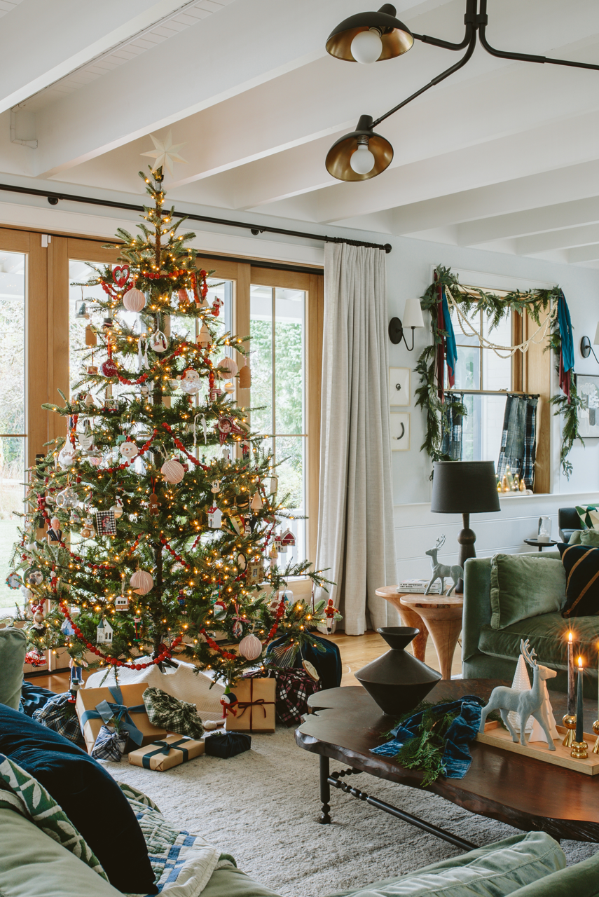 Elegant All-White and Silver Flocked Trees — Christmas Tree Color Schemes