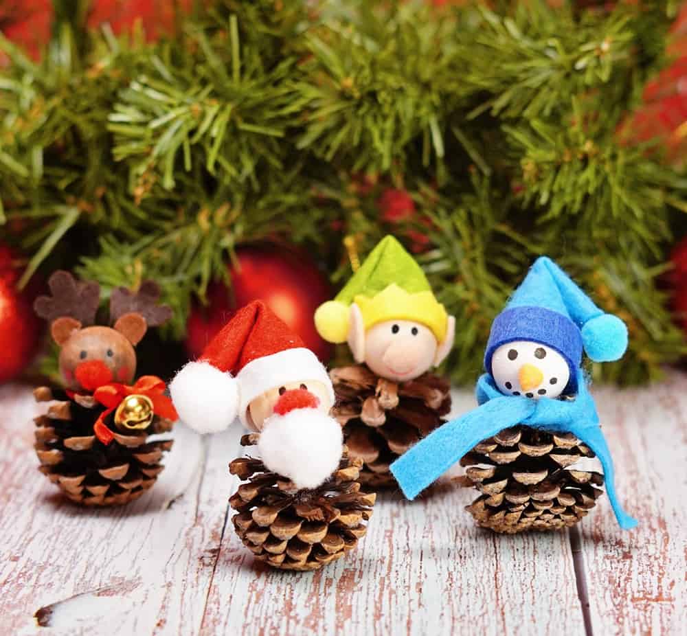 Decorate Whimsical Pine Cone Christmas Characters — DIY Christmas Decor