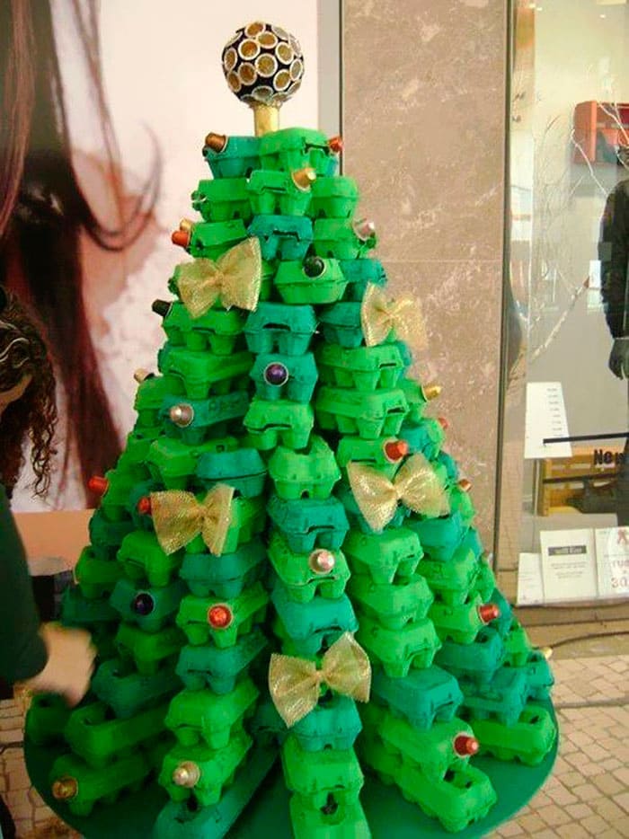 Handmade Egg Carton Christmas Tree — Alternative Christmas Trees