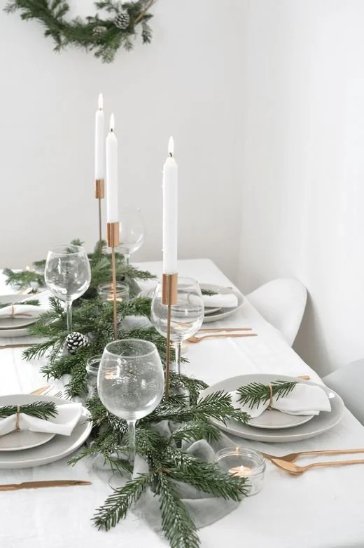 Minimalist Scandi Style New Year's Eve Dining Table Minimalist Scandi Style New Year's Eve Dining Table — New Years Eve Table Decor