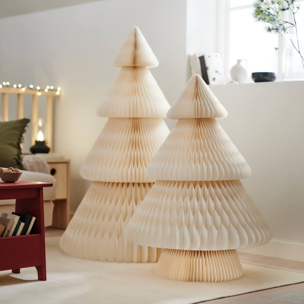 Scandi Minimalist Tiered Paper Trees Scandi Minimalist Tiered Paper Trees — Christmas Tree Trends 2026