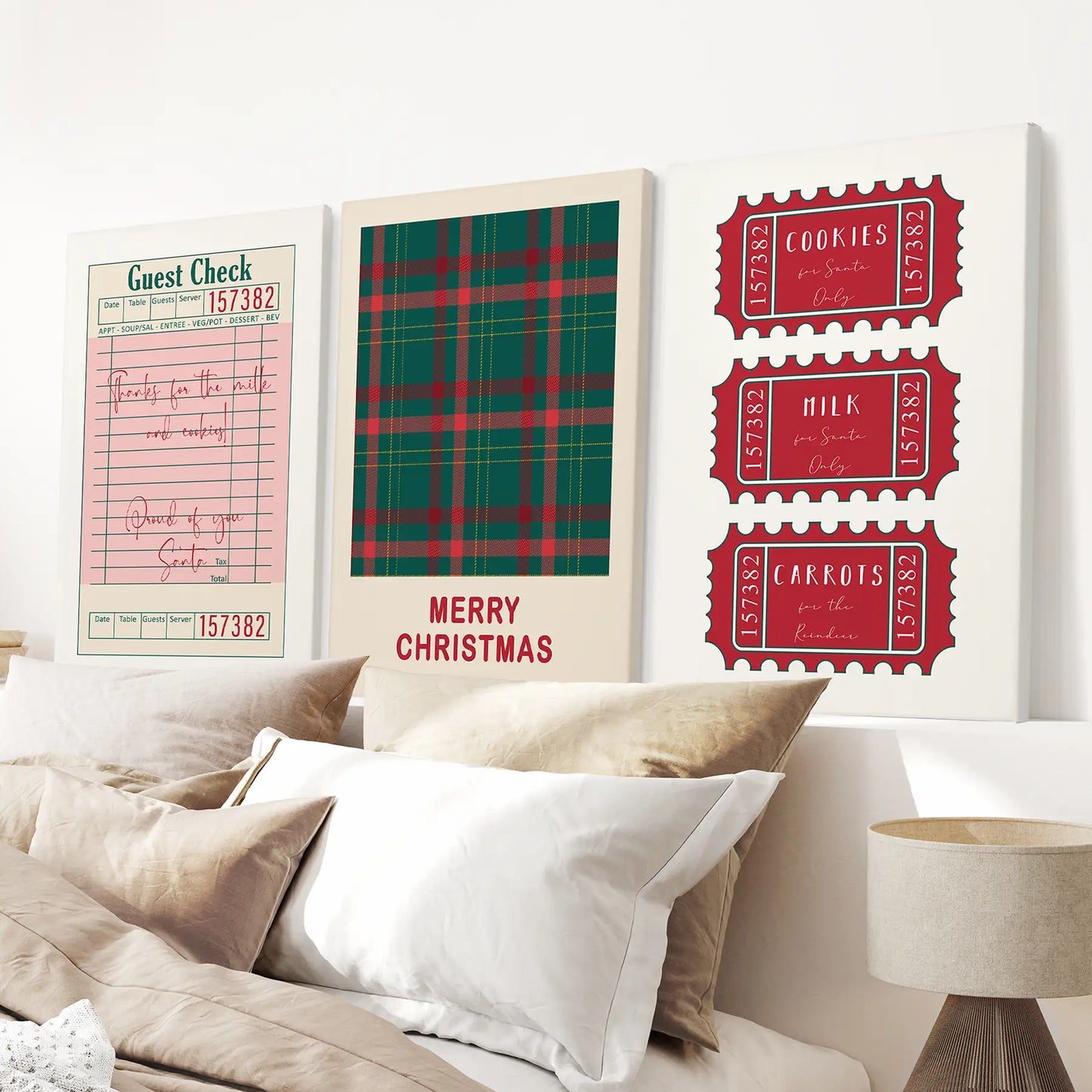 Modern Christmas Ticket Poster Gallery Wall Modern Christmas Ticket Poster Gallery Wall — Christmas Wall Decor