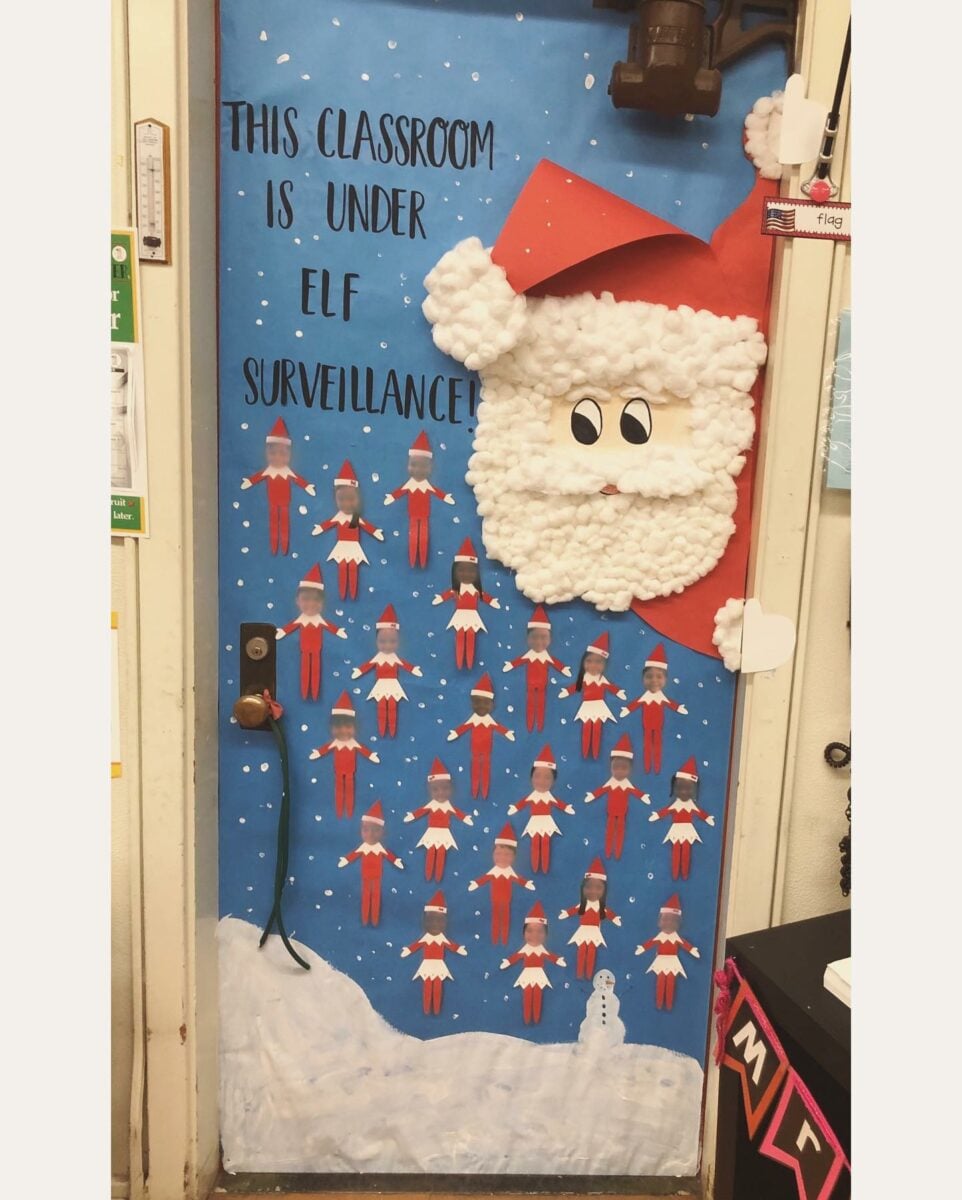 Elf Surveillance Christmas Door Elf Surveillance Christmas Door — Christmas Classroom Decor