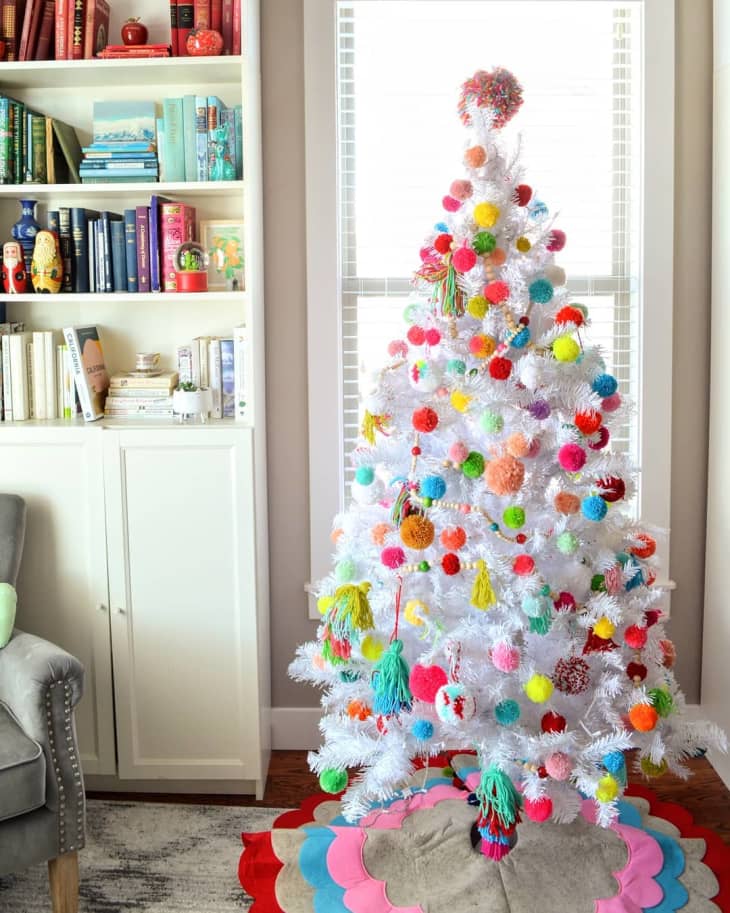 White Multicolor Visual Idea — Boho Christmas Decor