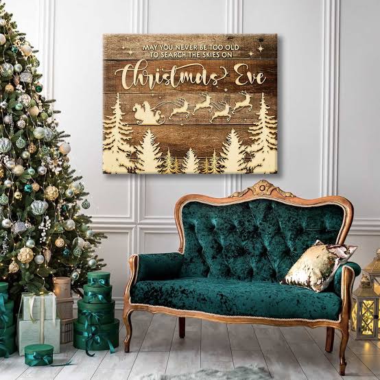 Rustic Christmas Sign Above Sofa Rustic Christmas Sign Above Sofa — Christmas Wall Decor