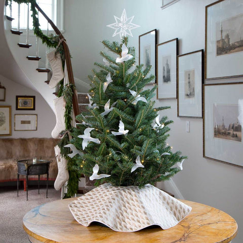 Textured Cream Skirt for a Chic Vignette Textured Cream Skirt for a Chic Vignette — Christmas Tree Skirt