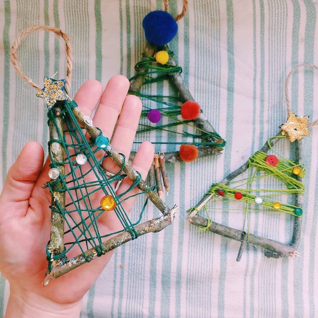 Rustic Twig Christmas Tree Ornaments Rustic Twig Christmas Tree Ornaments — Christmas Crafts for Kids