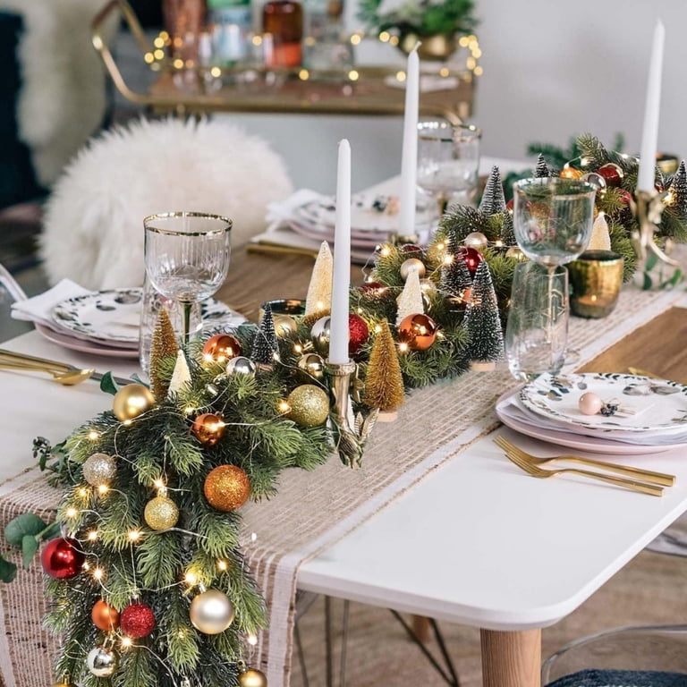 Festive Dining Table Centerpiece Garland Festive Dining Table Centerpiece Garland — Christmas Garland