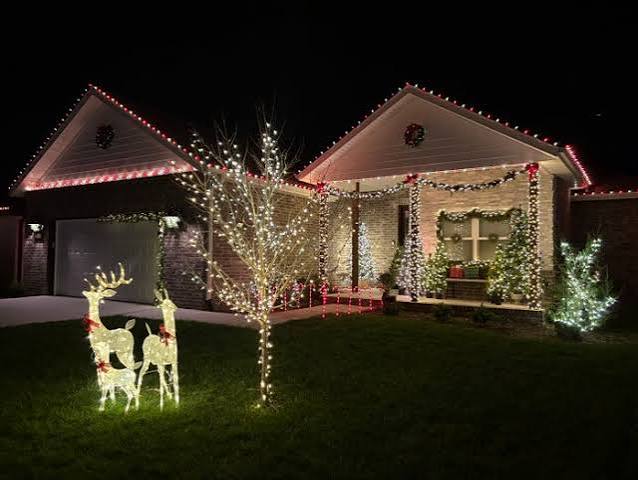 Expansive House and Yard Christmas Light Display — Christmas Light Display Ideas