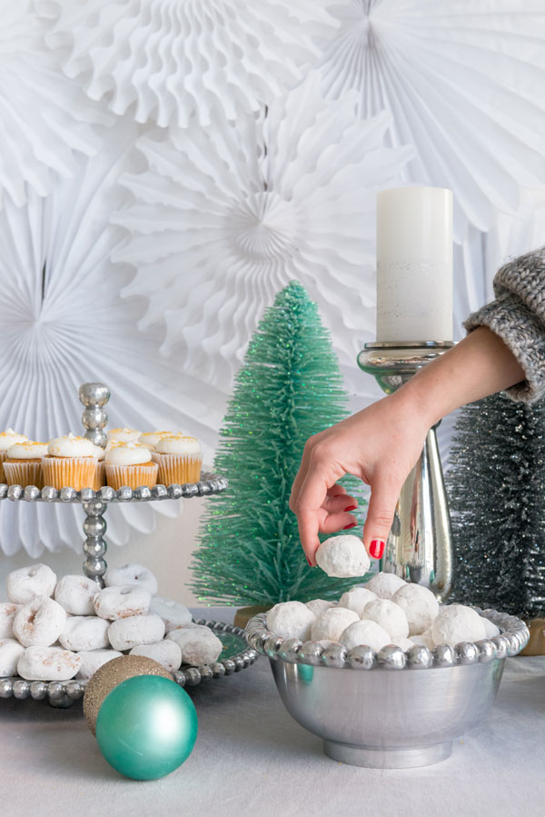 Powdered Donut Delight: A Festive Dessert Vignette — Christmas Dessert Table